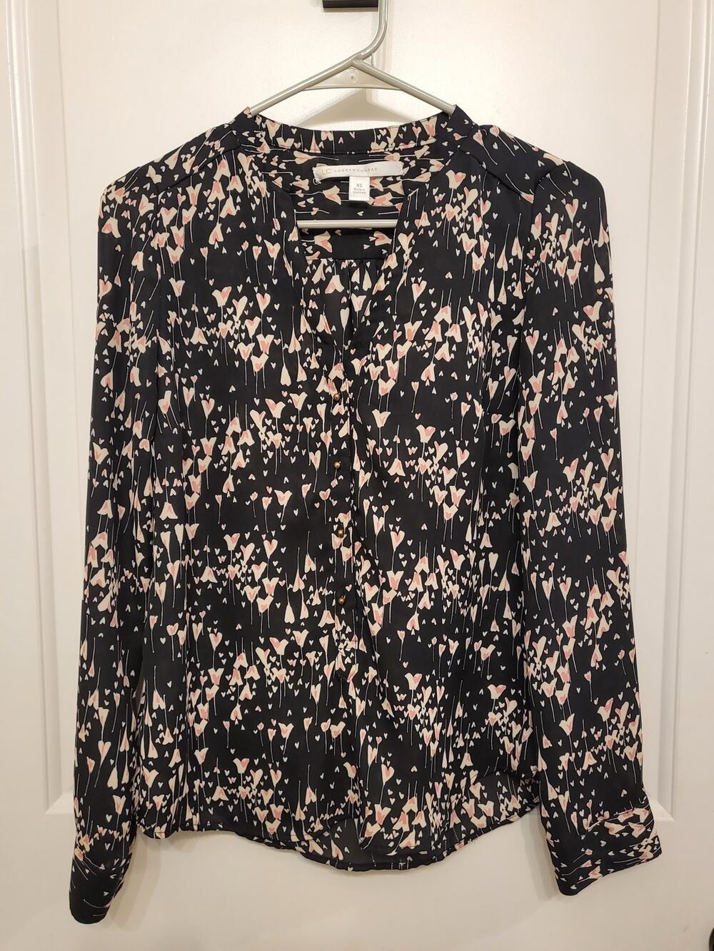 Lauren Conrad cute Heart Top XS